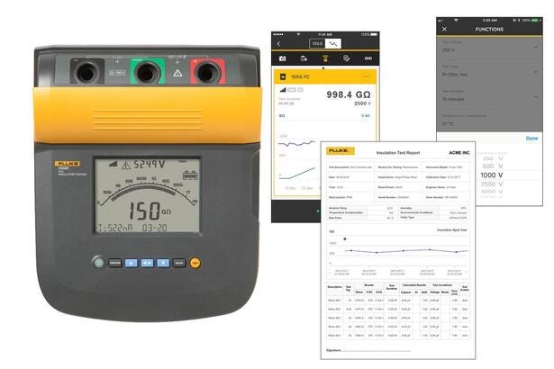 Fluke Connect allows remote operation, real-time trending, drag and drop reporting Fluke Connect allows remote operation, real-time trending, drag and drop reporting